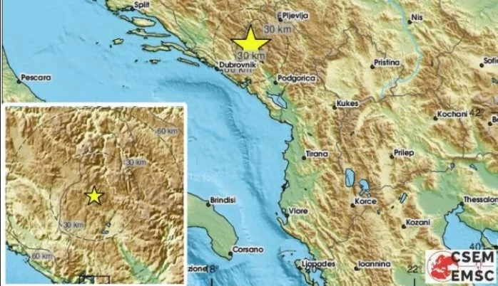 Zemljotres jačine 3,3 stepeni pogodio BiH, podrhtavanje tla se osjetilo i u Crnoj Gori i Hrvatskoj