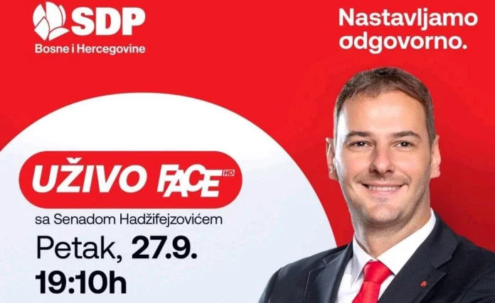 SDP Zenica: Almir Babajić večeras gost na Face TV-u kod Senada Hadžifejzovića