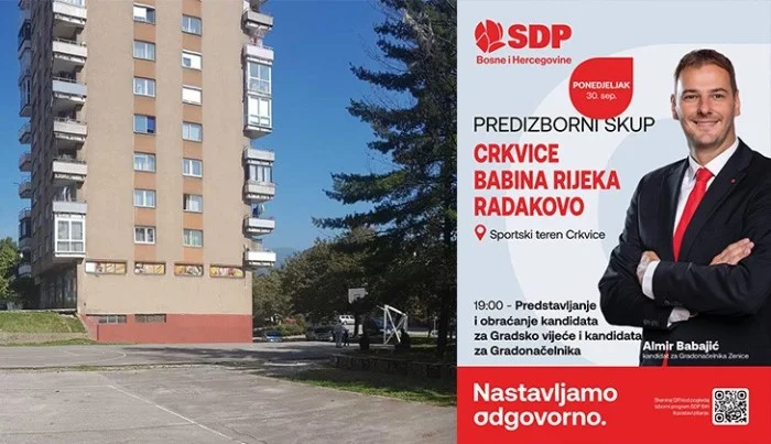 SDP Zenica: Večeras predizborni skup za naselja Crkvice, Babina Rijeka i Radakovo