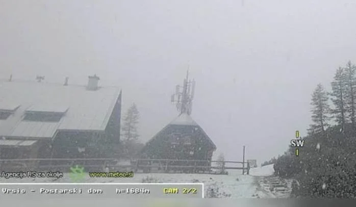 Velika promjena vremena, zabijelio se planinski prevoj Vršič u Sloveniji