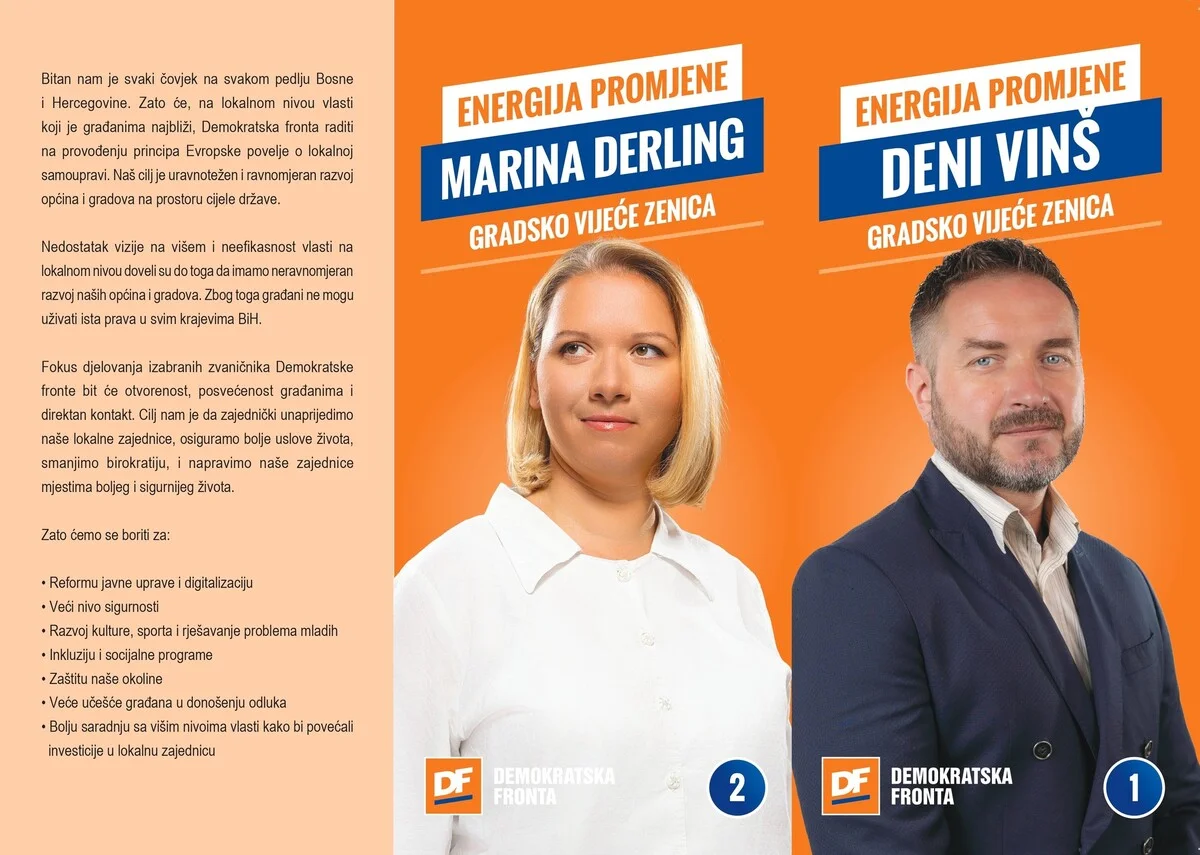 Predstavljena kandidatska lista Demokratske fronte za Gradsko vijeće Grada Zenica
