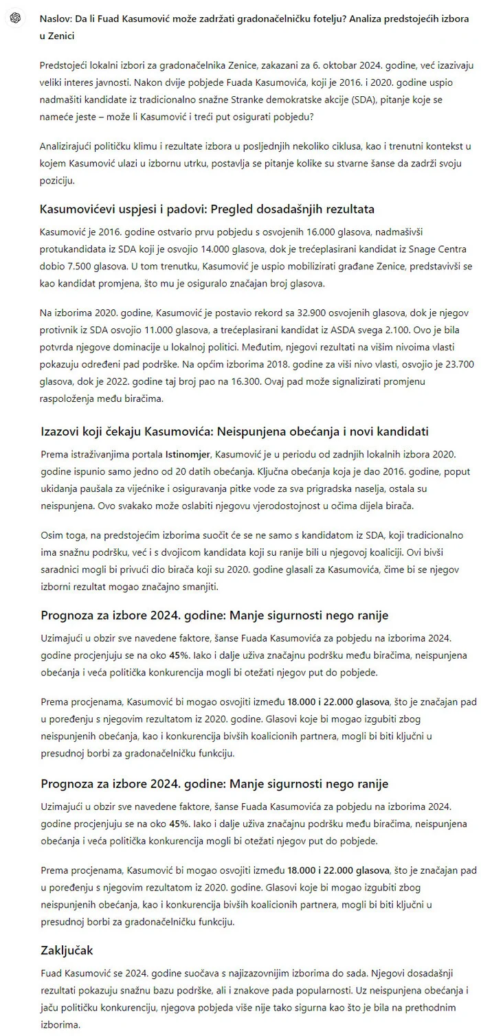 Da Li će Kasumović Opet Pobijediti U Zenici