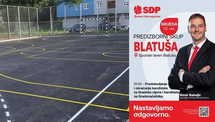 SDP Zenica: Predizborni skup u Blatuši večeras u 19:00 sati