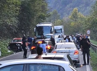 Saobraćajna kod tunela Vranduk, sudarila se tri vozila Udes Vranduk