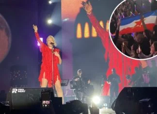 Zastava Jugoslavije u publici na Breninom koncertu u Tuzli: Ovako su pjevali “Jugoslovenku” (VIDEO) Koncert Lepe Breene
