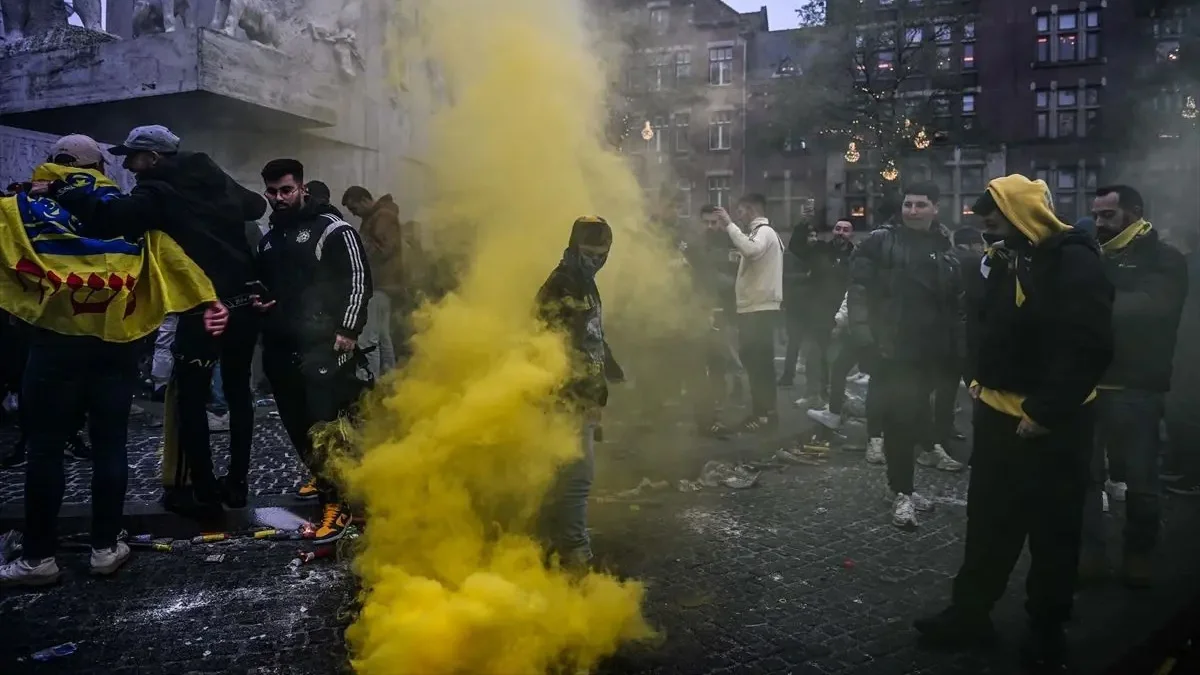 Navijači Maccabija na ulicama Amsterdama