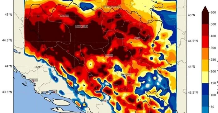 Bosnu i Hercegovinu očekuju rekordne snježne padavine, Zenica i Sarajevo u crvenoj zoni