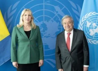 Generalni sekretar UN-a čestitao Željki Cvijanović Dan nezavisnosti BiH Antonio Guterres I Željka Cvijanović