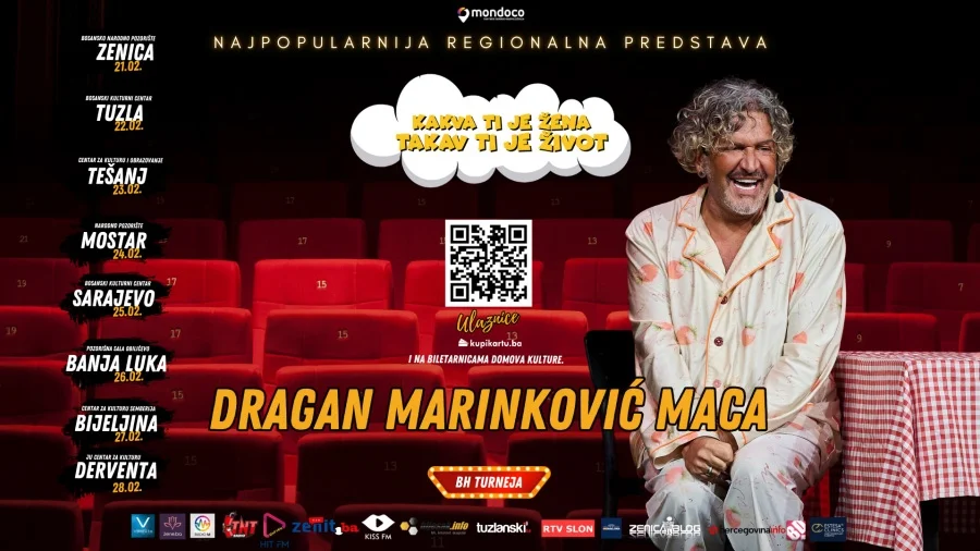 Predstava “Kakva ti je žena takav ti je život” na bh turneji u februaru