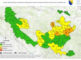 Karta Koja Prikazuje Područje Vanrednog Hidrološkog Stanja 25.03 . 28 .03 . 