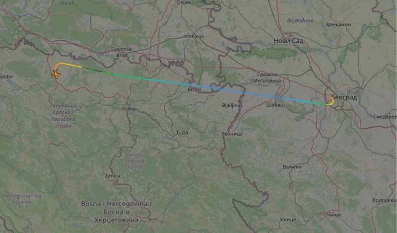 Avion Vlade RS-a iz Beograda stigao u Banju Luku, pretpostavlja se da je Dodik napustio letjelicu u Srbiji