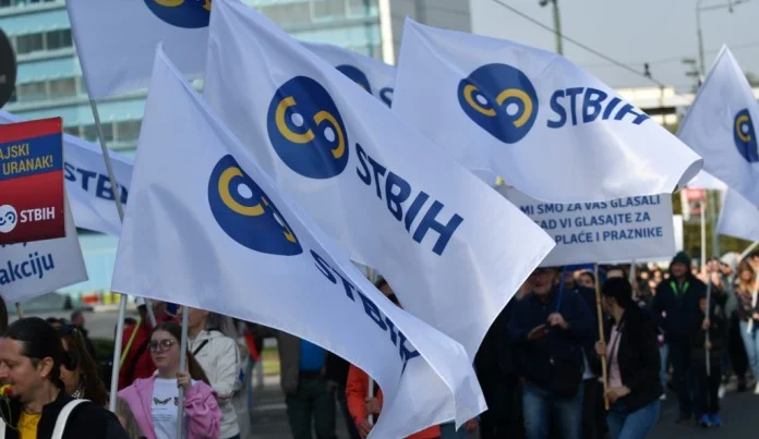 Protest Sindikata Radnika Trgovine BiH