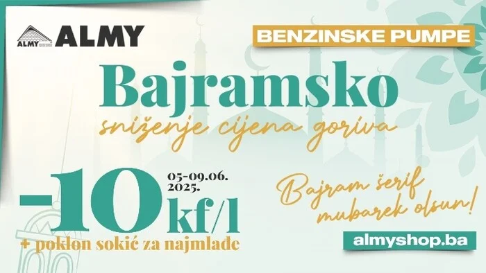 Tradicionalno bajramsko sniženje na benzinskim pumpama ALMY