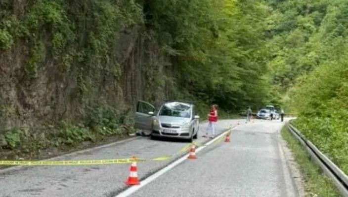 Odronila se stijena na putu kod Foče i pogodila automobil