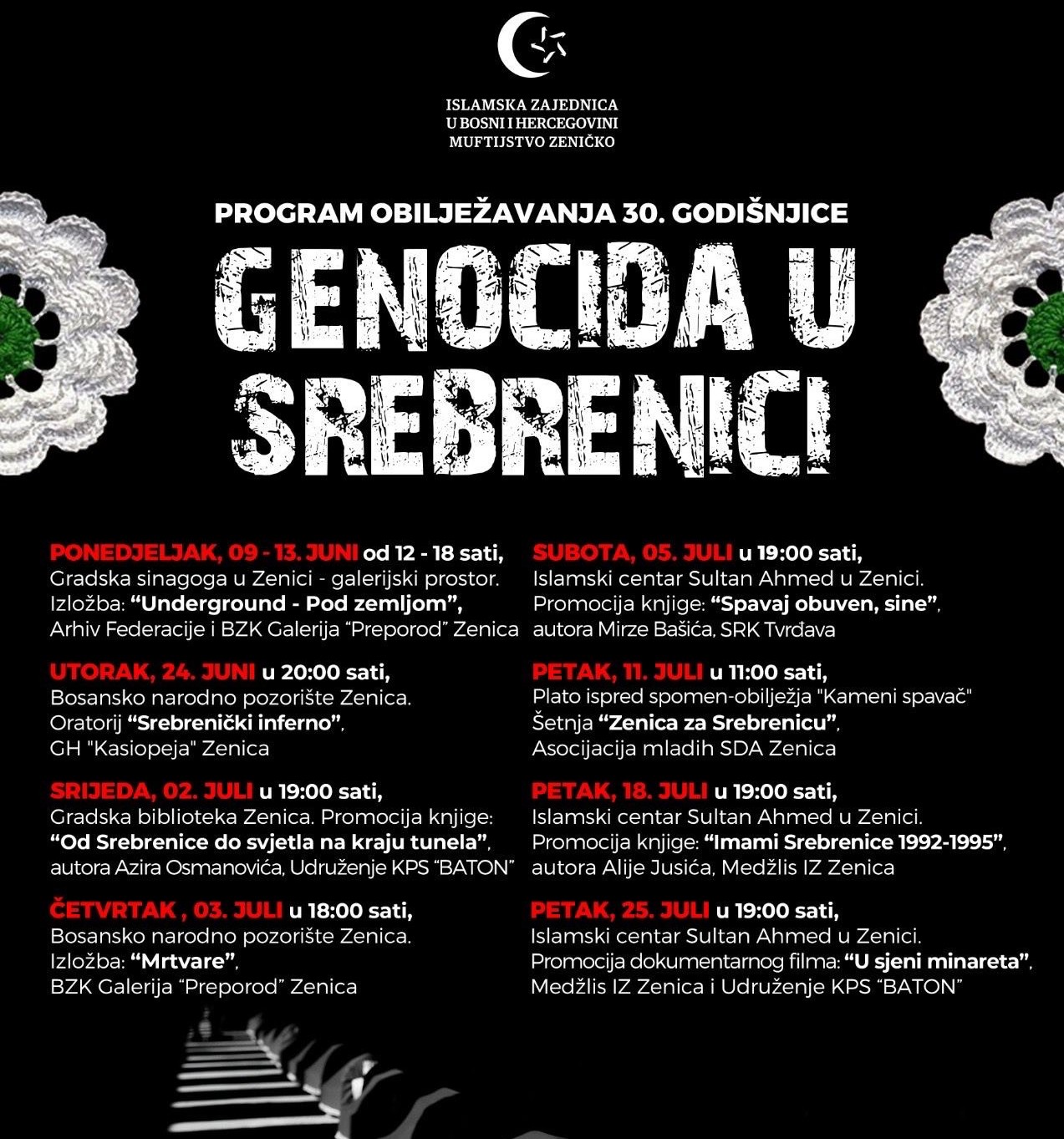 Zenica obilježava 30. godišnjicu genocida u Srebrenici nizom kulturnih i edukativnih događaja