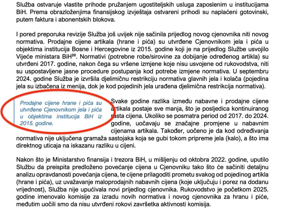 Dio Nalaza Revizora O Sluzbi Za