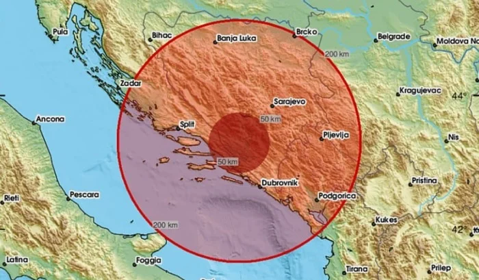 Zemljotres jačine 3,4 stepena po Richterovoj skali pogodio BiH, epicentar blizu Širokog Brijega