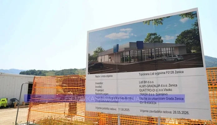 Počela gradnja Lidla u Poslovnoj zoni Zenica-Jug, planirani završetak na proljeće 2026. godine