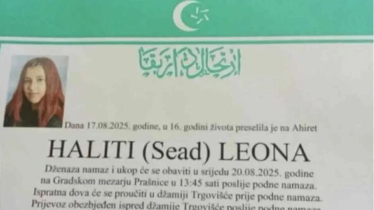 Danas dženaza djevojčici Leoni iz Zenice koja je poginula vraćajući se s mora u Neumu