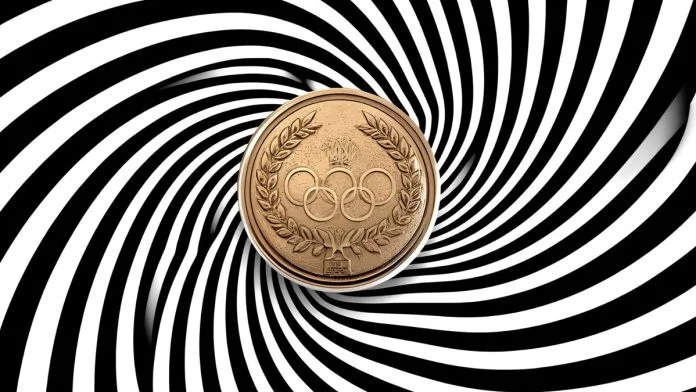 Ilustracija Iluzija Osvajanja Olimpijske Medalje