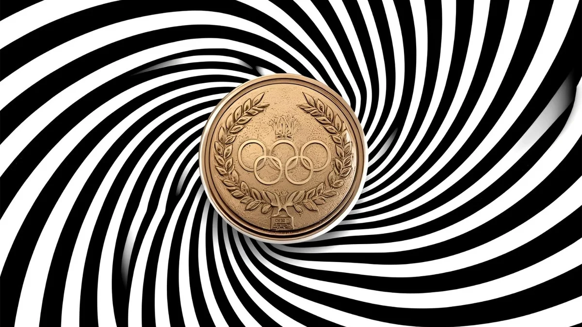 Ilustracija Iluzija Osvajanja Olimpijske Medalje