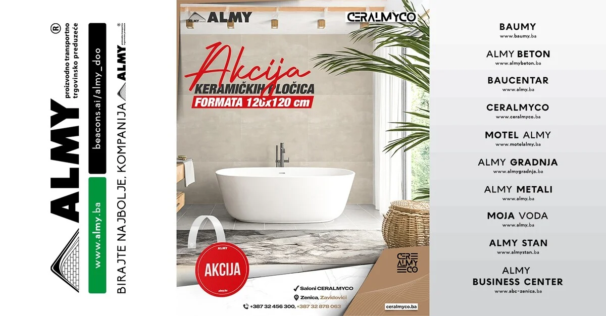 CERALMYCO donosi ekskluzivnu ponudu keramičkih pločica velikog formata