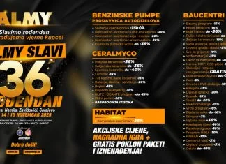 Kompanija Almy slavi 36 godina postojanja – velika rođendanska sniženja od 13. do 15. novembra Almy 36. Rođendan