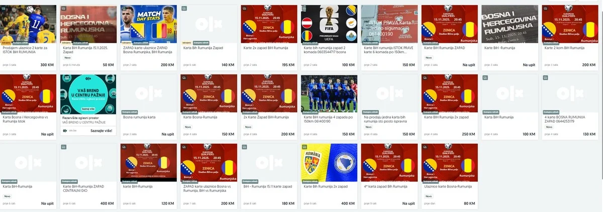 BiH Rumunija Cijene Ulaznica