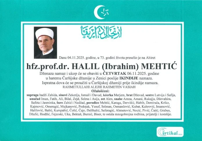 Hafiz Prof. Dr. Halil Ef. Mehtić