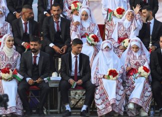 Simbol otpora: Masovno vjenčanje Palestinaca (FOTO)
