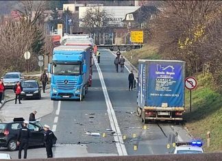 Saobraćajna nesreća kod Zenice: Jedna osoba povrijeđena u sudaru kamiona i putničkog vozila Saobracajna Zenica Pehare M 17