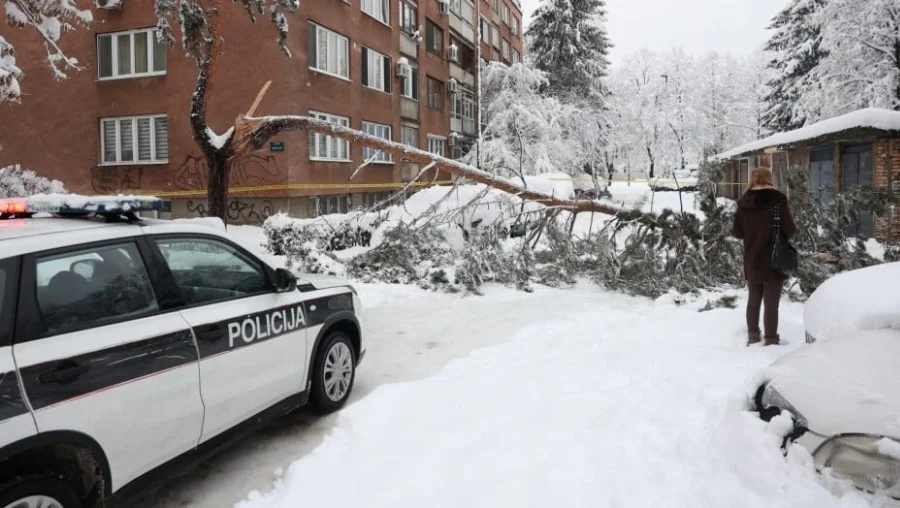 Na Grbavici u Sarajevu palo stablo na žensku osobu, nažalost nije preživjela