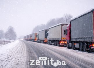 Zbog snijega zabranjen saobraćaj za teretna vozila na više magistralnih pravaca u BiH Foto: Arhiv