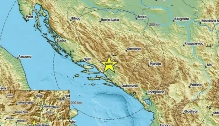 Zemljotres jačine 3,2 stepena pogodio jugozapad BiH