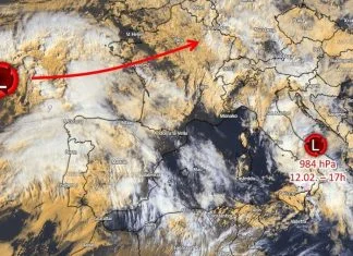 Snažan ciklon nad Jadranom donosi toplo, ali nestabilno vrijeme i nove padavine