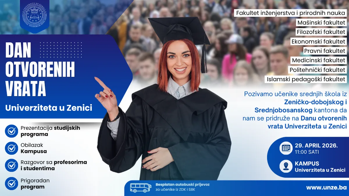 Sedmica otvorenih vrata Univerziteta u Zenici od 21. do 30. aprila