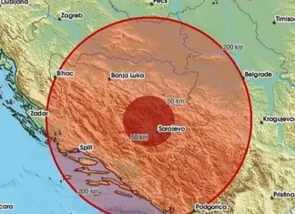 Zemljotres jačine 3,1 stepen po Richteru pogodio područje istočno od Sarajeva