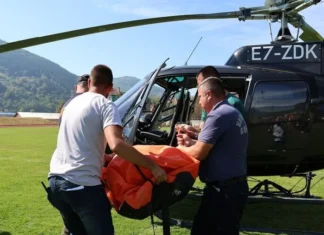 Helikopter KUCZ ZDK kod Goražda izbacio 11 vedara vode