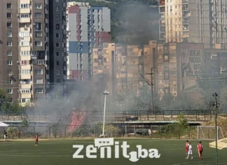 Vatra zahvatila park Kamberovića polja, policija traga za osobom koja je izazvala požar (FOTO)